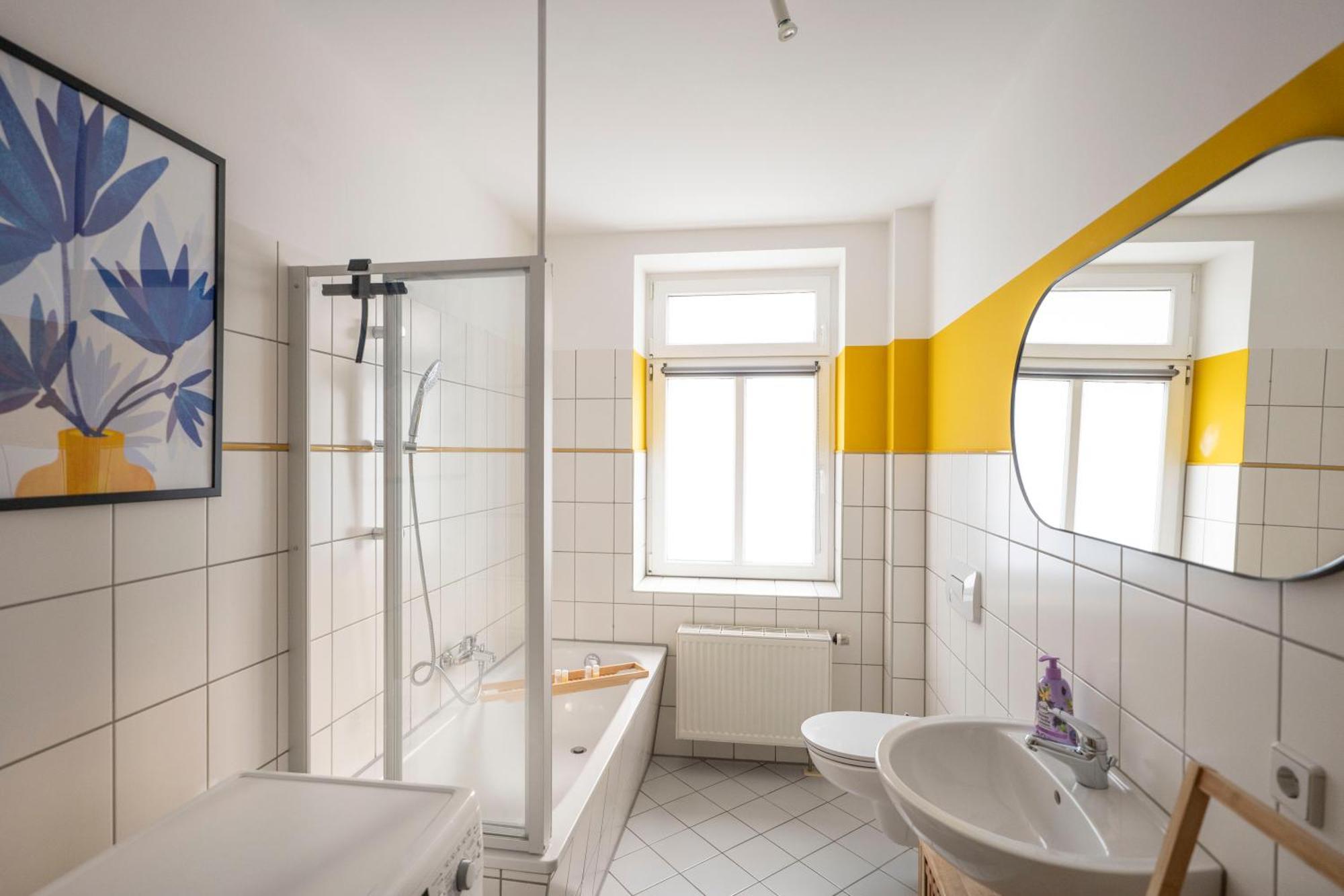 Boho-Suite - Sauna, Netflix, Nespresso, Zentral, Messe เคมนิตซ์ ภายนอก รูปภาพ